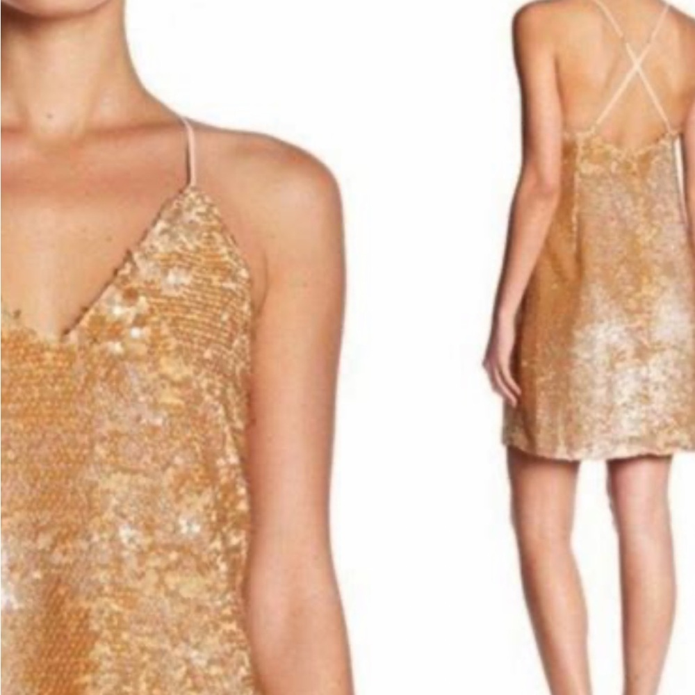 Kendall and Kylie Gold Sequin Dress